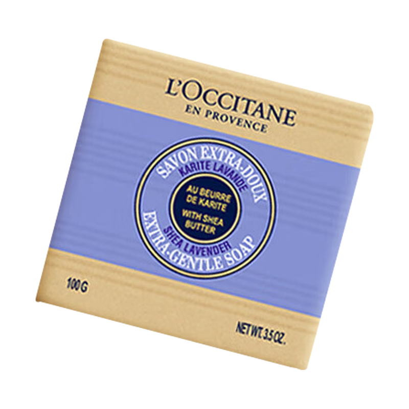 欧舒丹洁肤皂温和清洁滋润保湿易冲洗持久留香乳木果薰衣草味洁肤皂100g