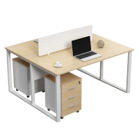 铭思达办公桌职员桌双人对坐含柜张