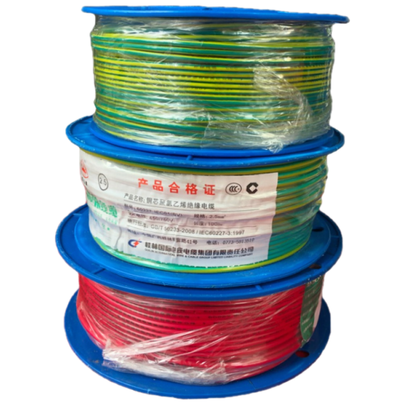 桂林国际 电线电缆 硬线铜芯家装 ￠2.5铜线 100m 一卷装