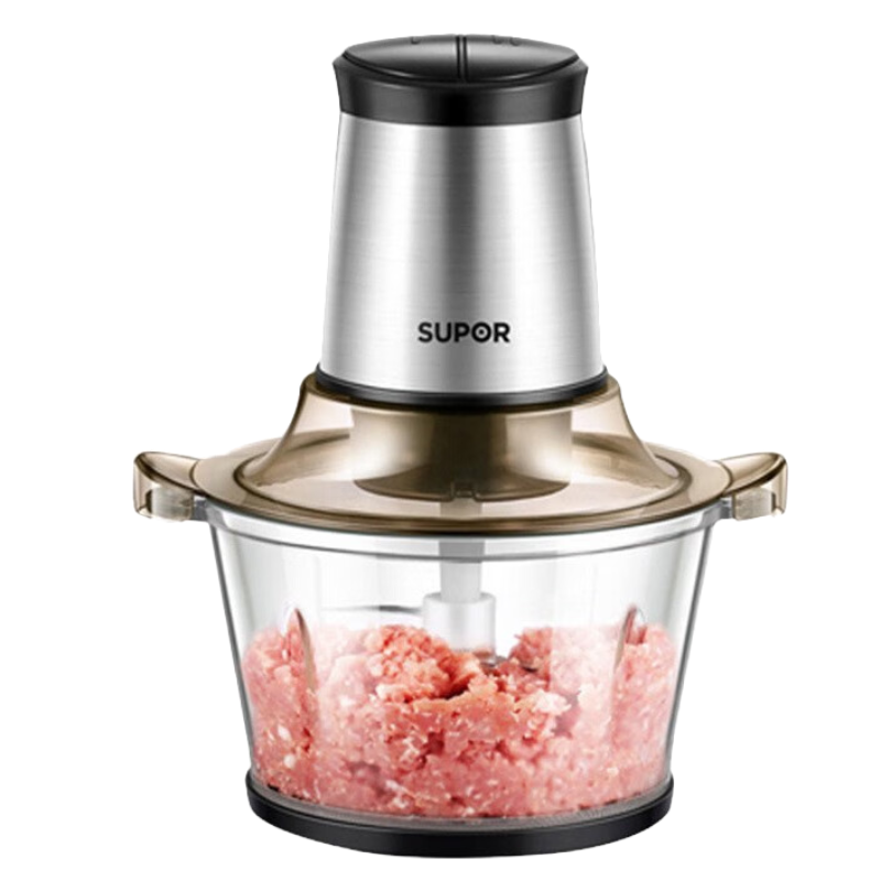 苏泊尔(SUPOR)绞肉机家用电动 不锈钢多功能辅食机婴儿料理机绞馅机碎肉搅肉机JR05S-300(双刀)
