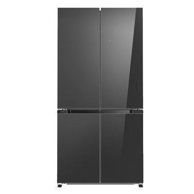 松下(Panasonic)NR-W592CG-M玻璃十字门575升零嵌冰箱双循环 四季舱宽幅变温 -3℃微冻保鲜干燥臻藏