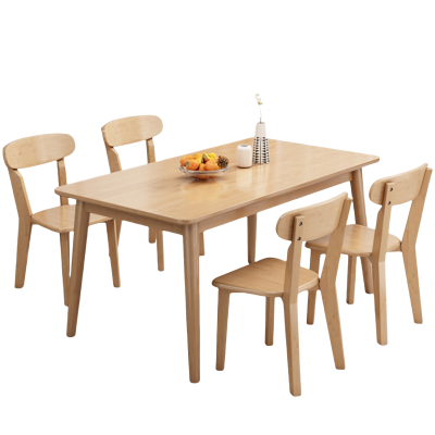 攸形餐桌120*60*75cm+4椅套