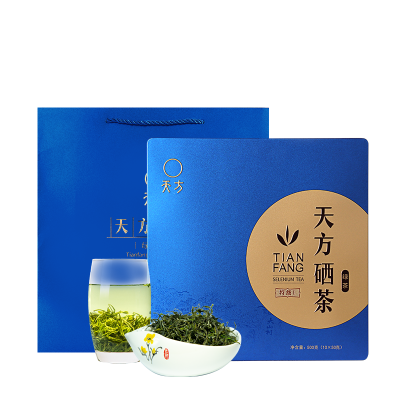 [中华特色]池州馆 2025年新茶春茶 天方500g/盒 明前特级Ⅰ天方硒茶绿茶 茶叶礼盒 石台硒茶 华东