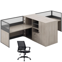 豫龙都 屏风办公桌 双人+椅套