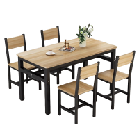 伟樽木质餐桌120*80*74cm+椅子*4套