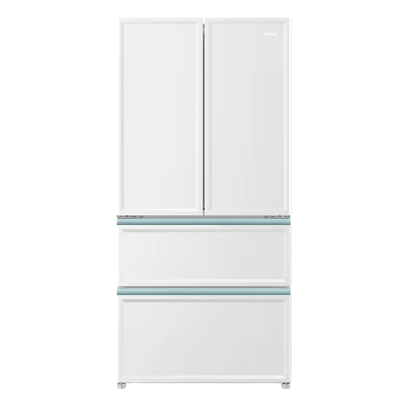海尔白巧461L法式多门零嵌入式电冰箱干湿分储黑金净化家用风冷无霜超薄白色BCD-461WGHFD45W9U1