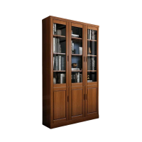 铭思达实木书柜三门台