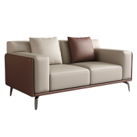 铭思达休闲沙发皮质双人张
