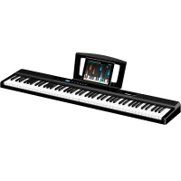 特伦斯 电钢琴88键电子钢琴儿童初学幼师考级成人家用钢琴教学V50 深空黑