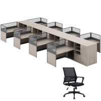 豫龙都 屏风工位+椅 八人套