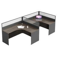 铭思达屏风工位F型双人位张