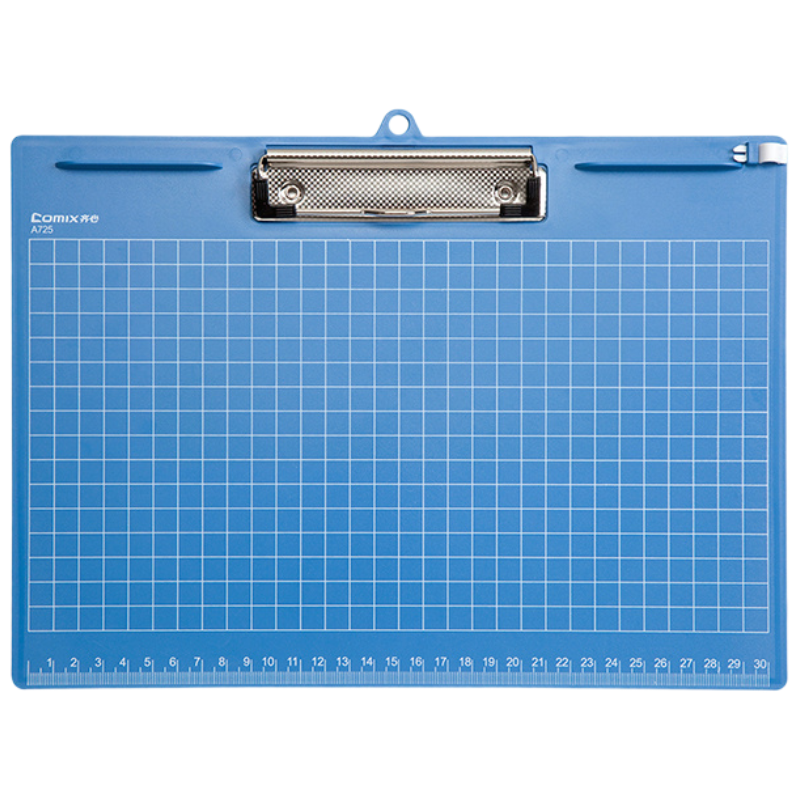 齐心 A725 便携式 书写板夹 A4 横式 蓝 单个装