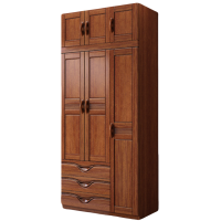 铭思达实木衣柜三门+顶柜套