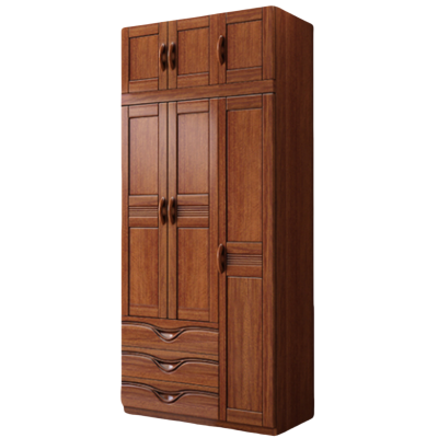 铭思达实木衣柜三门+顶柜套