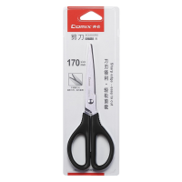 齐心 B2715 标准办公剪刀(170mm 中号) 黑 1把