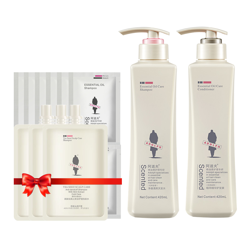 阿道夫洗护套装 净澈清爽控油洗发水护发素420ml*2