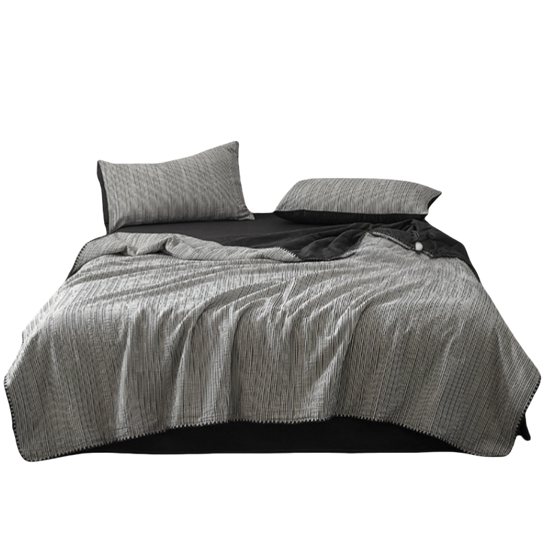 铭思沃夏被三件套150*200cm床 黑条纹 套