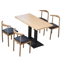 铭思达食堂餐桌1.2米4椅套