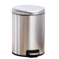 历途科技不锈钢脚踏垃圾桶8L 个