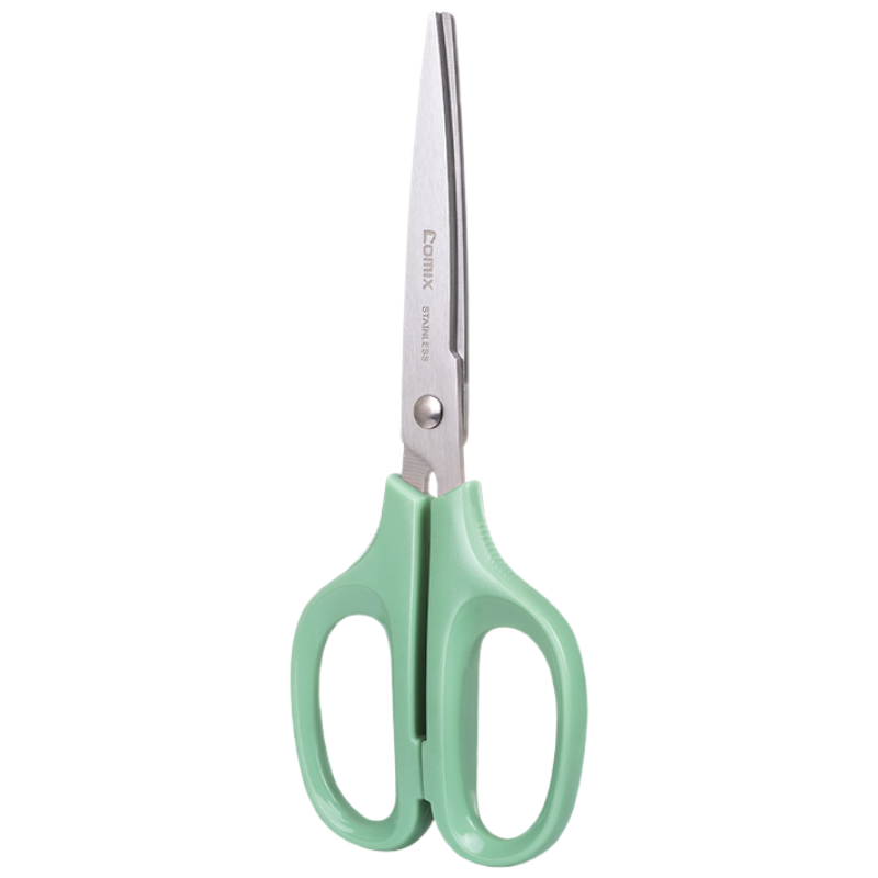 齐心 B2761 舒适时尚剪刀 173mm 铜绿 单个装