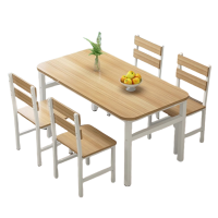 伟樽木质餐桌120*60*75cm+椅子*6套