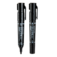 齐心 双头记号笔 PL002-10 黑色