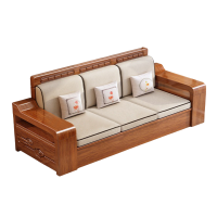 铭思达实木沙发三人张