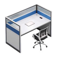 铭思达屏风工位单人位带椅套
