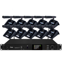 润普数字无线手拉手套装专业无线手拉手方管短杆桌面会议话筒无线一拖十RP-WXS8800F-10