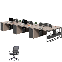 豫龙都 屏风桌+椅 六人套