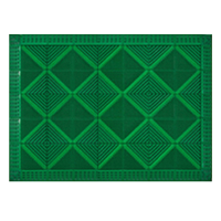 杜晶 DJ-DD-1009 三合一入户门垫单毛刷绿色 蹭土除尘防滑防摔门口室外 拼接PVC地板