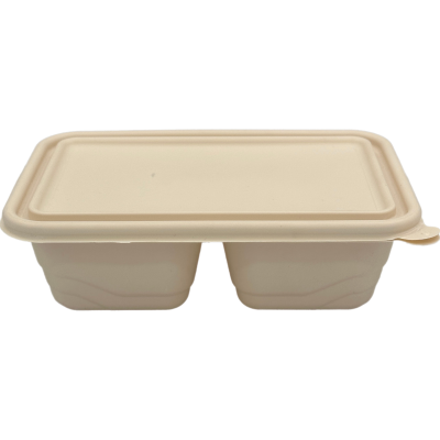 [疆不凡] 一次性可降解餐盒HYY-650ml-2格个