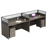 铭思达屏风工位双人并排位(含柜)套