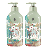 阿道夫(ADOLPH)山海经无硅油茶麸祛油止痒蓬松洗发水囤货装350ml*2[有效期到26年8月]