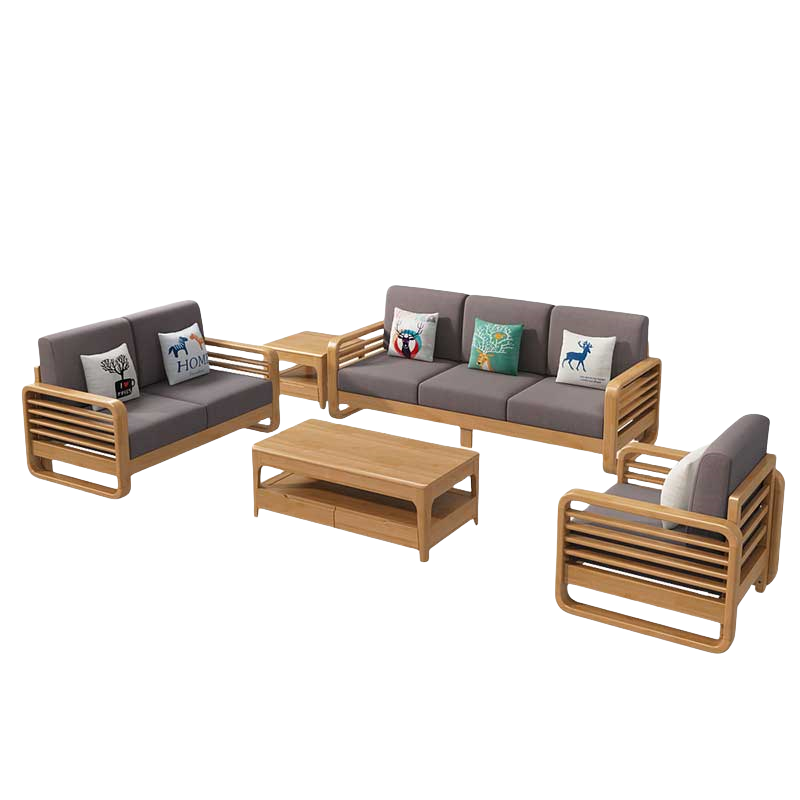 铭思达沙发茶几组合1+2+3+茶几+方几套