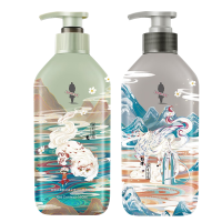 阿道夫(ADOLPH)山海经无硅油茶麸祛屑止痒蓬松洗护套装350ml*2[有效期到26年8月]