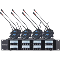 润普专业会议话筒 无线一拖八鹅颈麦克风RP-WFM9608E