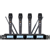 润普Runpu 国产化专业会议话筒 无线一拖四手持式麦克风RP-WFM9604S