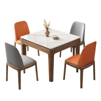 伟樽岩板餐桌100*100*75cm+椅子*4套