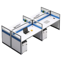 铭思达屏风工位四人位带柜套