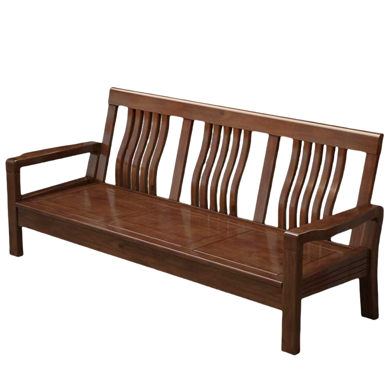 铭思达实木沙发三人位张