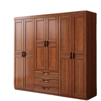 铭思达实木衣柜六门台