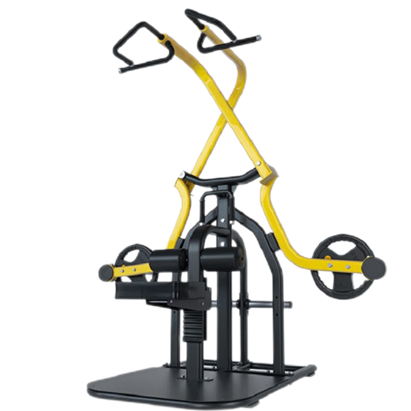韦步商用剪刀高位下拉训练器多功能分动式双轨交叉坐姿高拉健身房专用(剪刀高位下拉训练器裸机+80KG杠铃片)