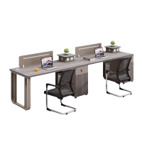 伟樽职员桌一桌二椅带柜240*60*75cm套