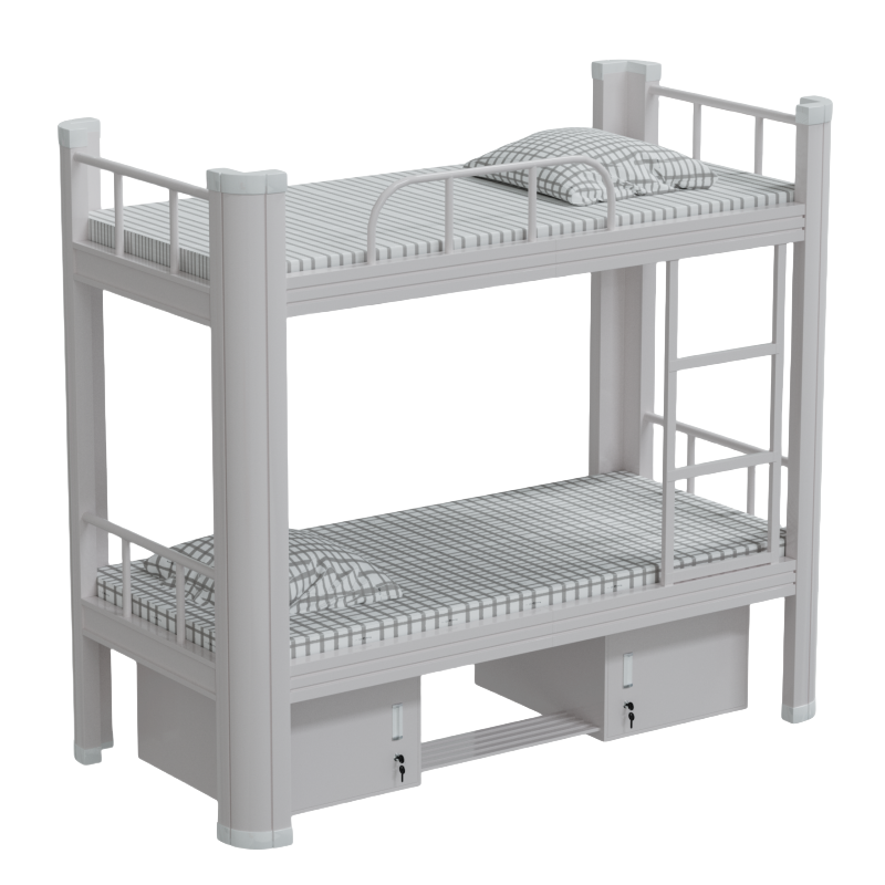 铭思达钢制上下铺含床垫含床下柜套