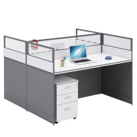 鑫龙悦 员工桌 职员桌 双人位含柜 张