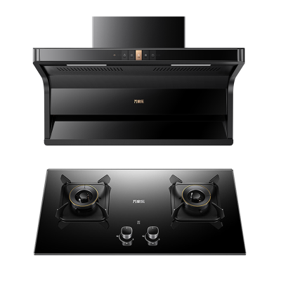 万家乐新7型结构顶侧双吸TAK6/AK6+AY5C家用灶具两件套装升级26m³大吸力油烟机 5.0KW燃气灶套装 天然气