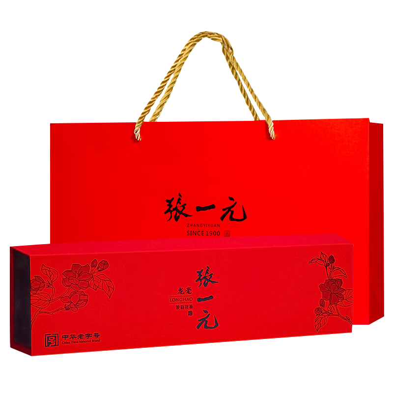 张一元茶叶礼盒香气持久醇厚甘甜浓郁持久茉莉龙毫120g