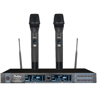 润普专业会议话筒 无线一拖二手持式麦克风RP-WPL9902S