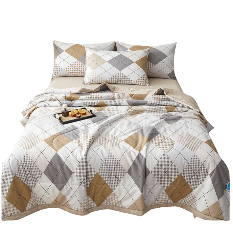 铭思沃被子三件套1.2米床 咖色 套